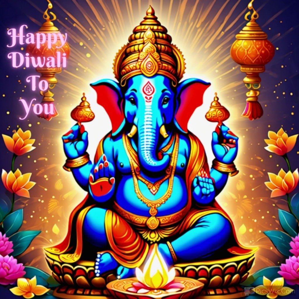 Lord Ganesh Hd Wallpaper And Happy Diwali Wishes